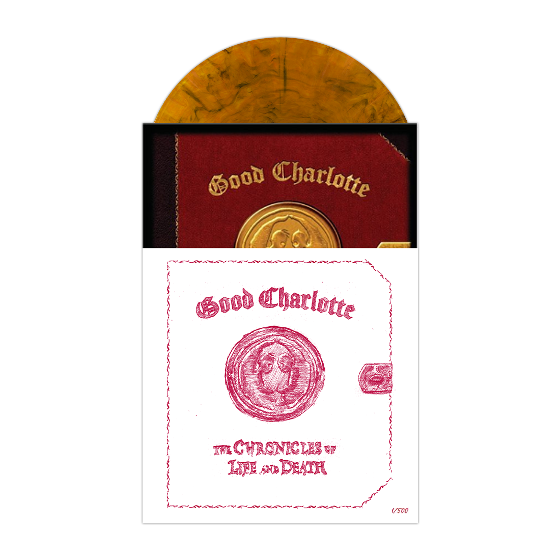 Good Charlotte 'The Chronicles of Life and Death' LP (Exclusive – Limited to 500, "Reimagined Cover Print" Tiger's Eye Vinyl)