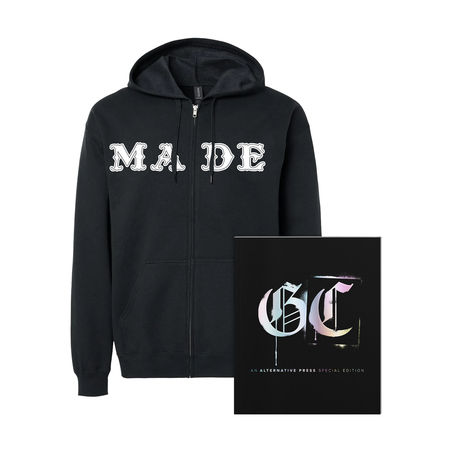 Good Charlotte x Alternative Press Special Collector's Edition Magazine + Made Zip Up Hoodie
