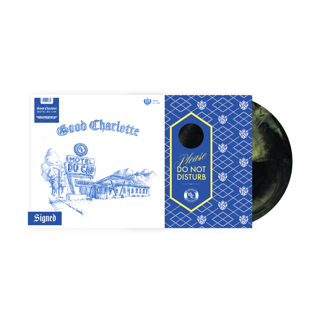 Good Charlotte Motel Du Cap LP Limited Edition SIGNED Green Midni good-charlotte-motel-du-cap-lp-limited-edition-signed-green-midni