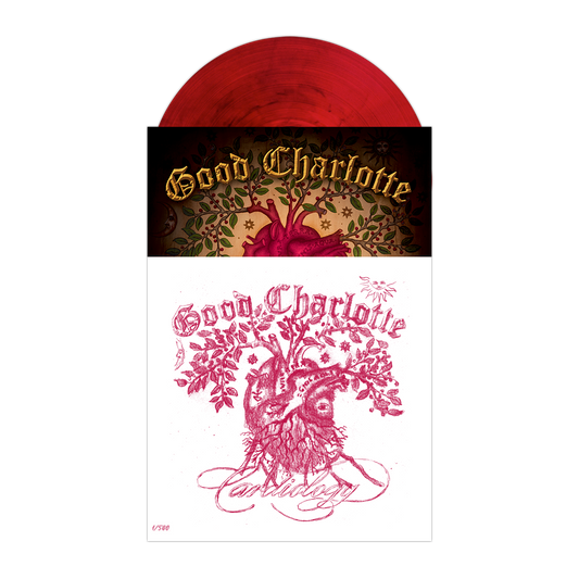 Good Charlotte 'Cardiology' LP (Exclusive – Limited to 500, "Reimagined Cover Print" Blood Moon Vinyl)