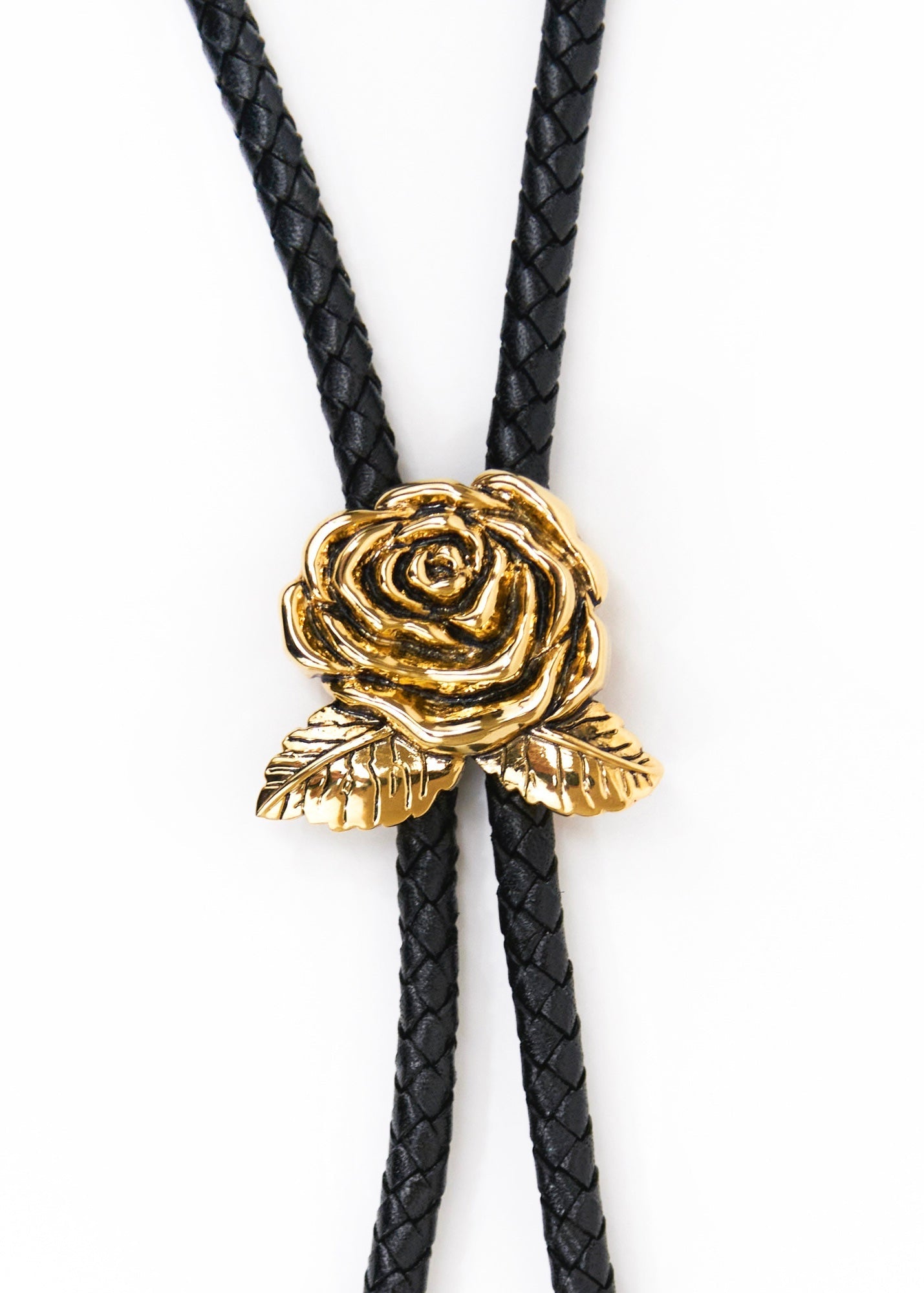 Painted Flower Little Rose Gold Bolo