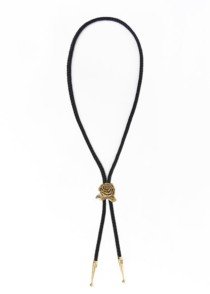 Painted Flower Little Rose Gold Bolo
