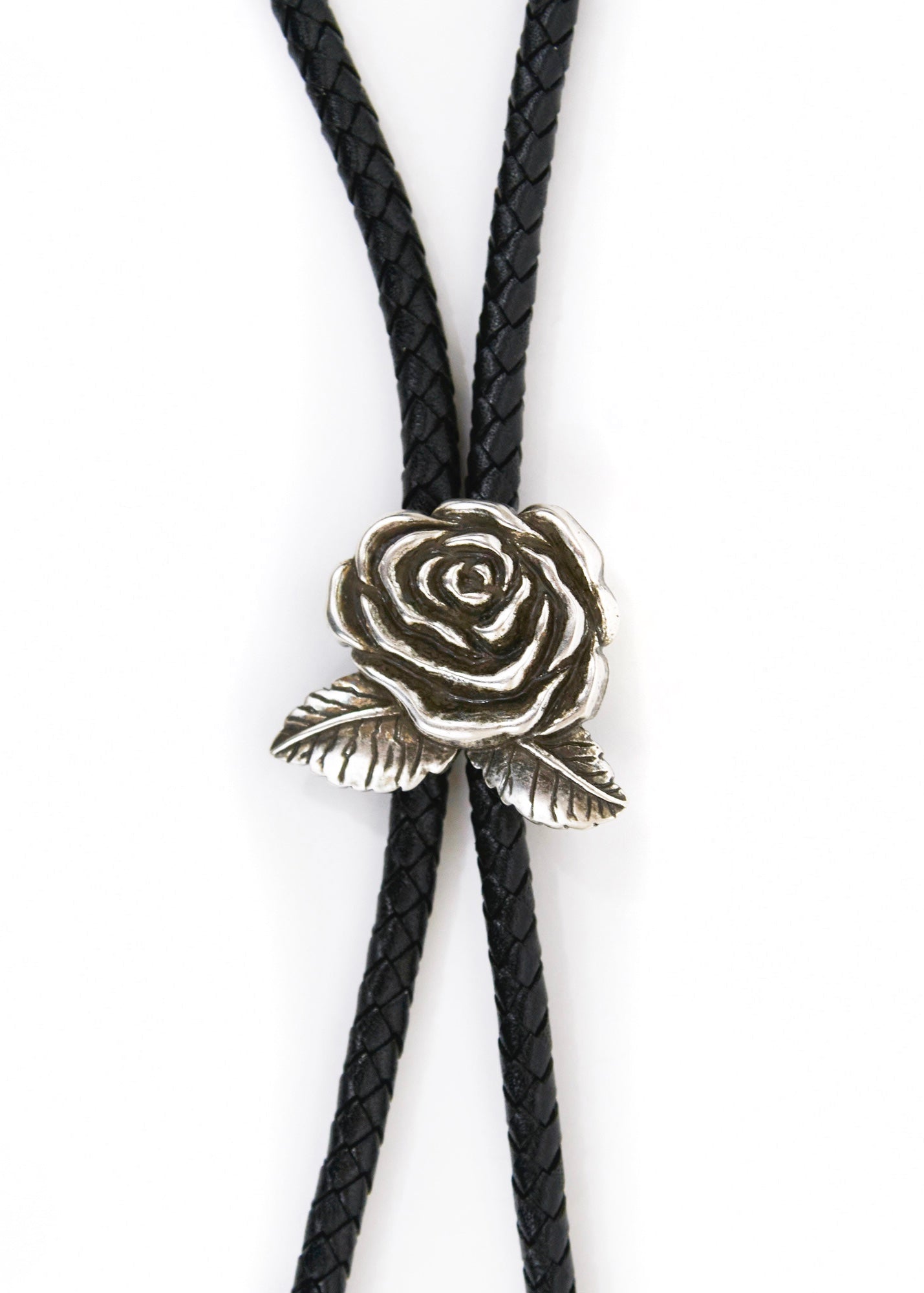 Painted Flower Little Rose Silver Bolo