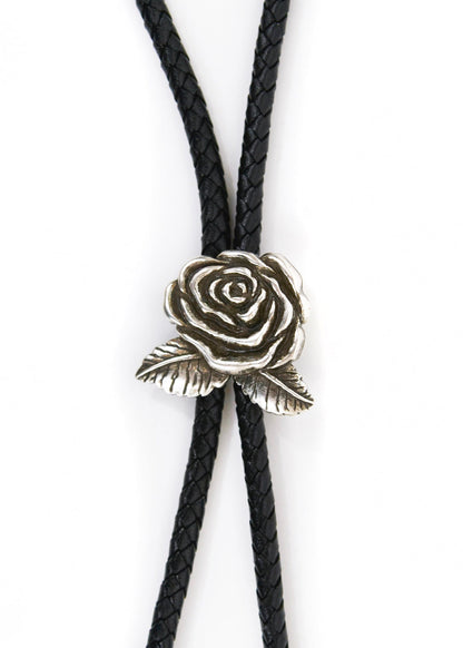Painted Flower Little Rose Silver Bolo