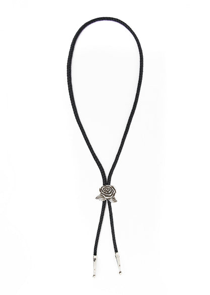 Painted Flower Little Rose Silver Bolo