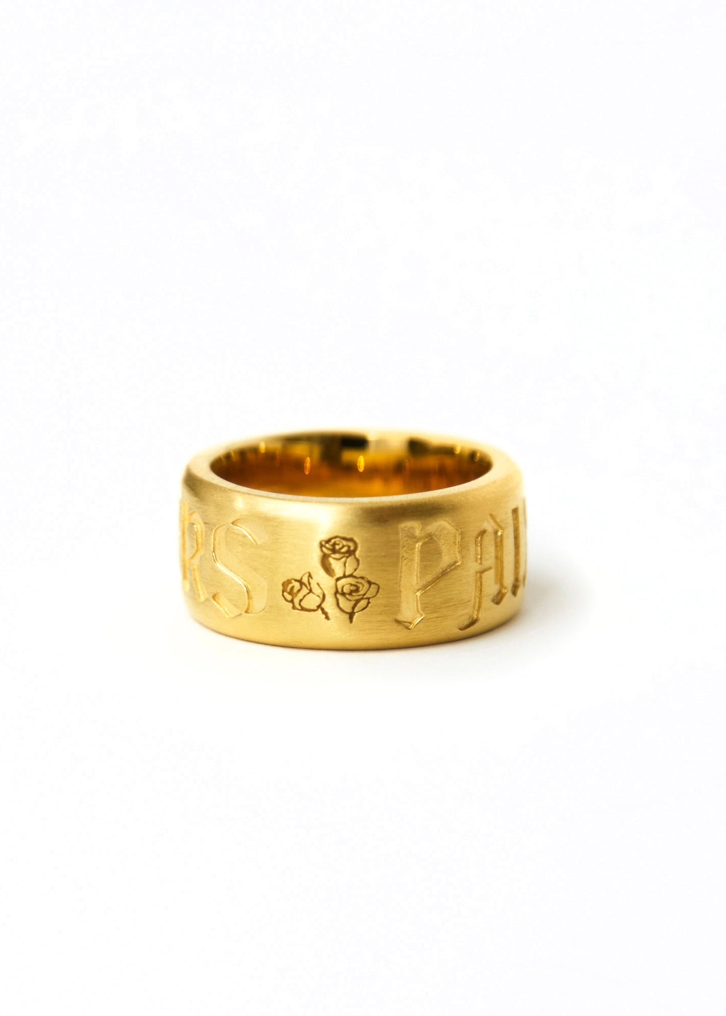 Painted Flower Logo Ring Gold