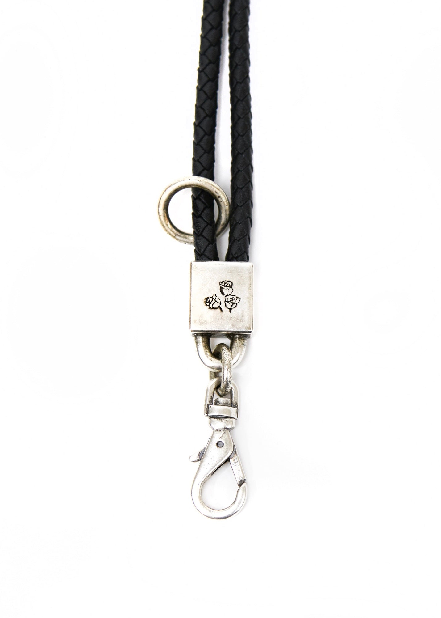 Painted Flower Proper Lanyard Silver