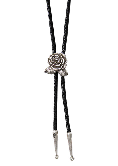 Painted Flower Little Rose Silver Bolo