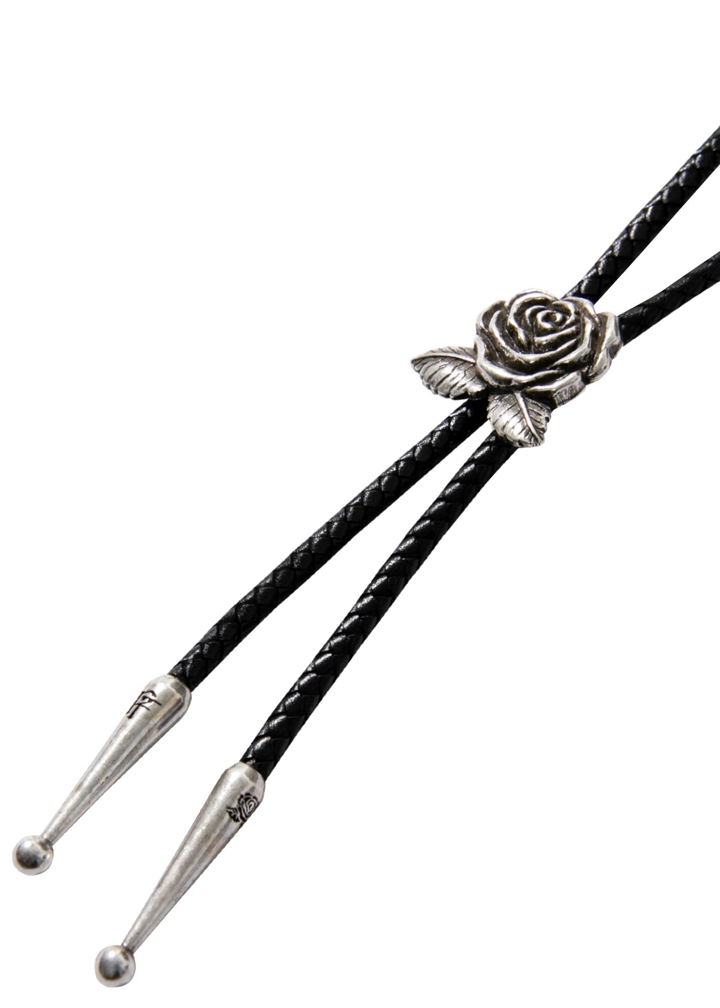 Painted Flower Little Rose Silver Bolo