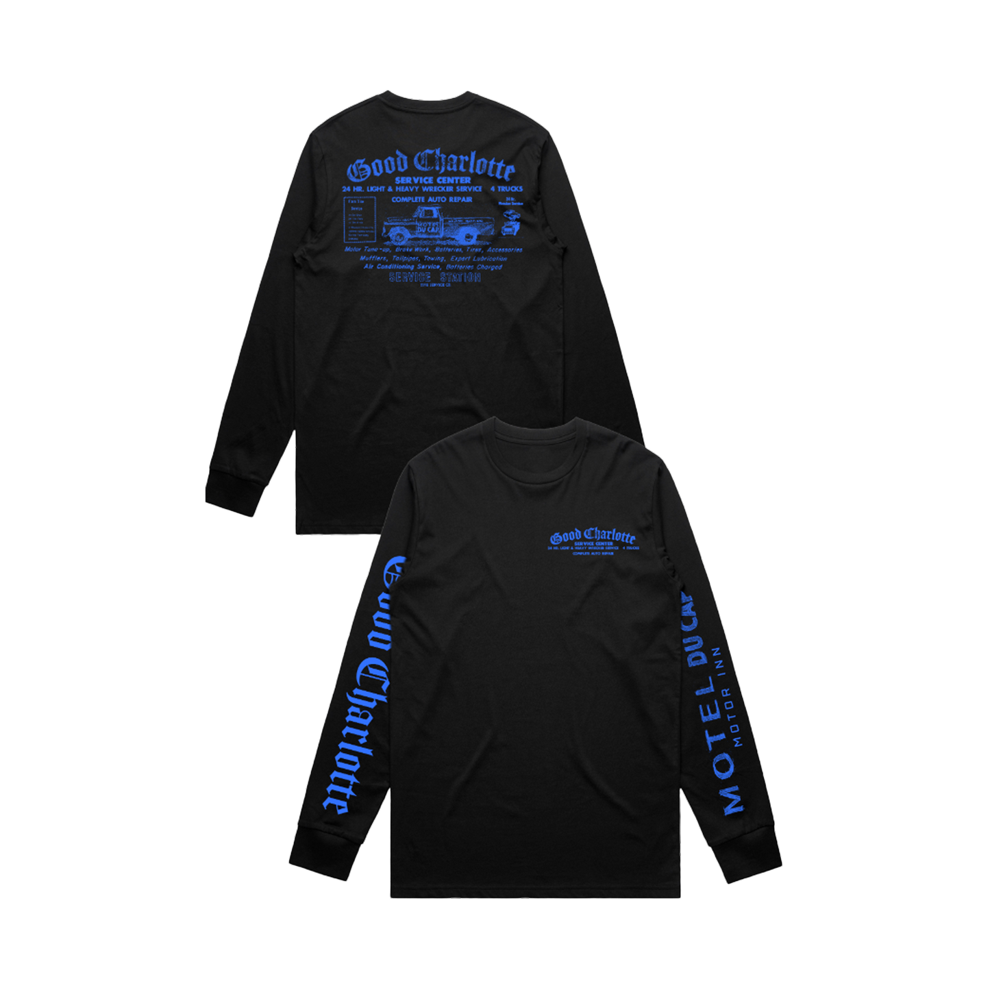 Motel Du Cap Service Center Pickup Black Long Sleeve T-Shirt (LIMITED TO 100)