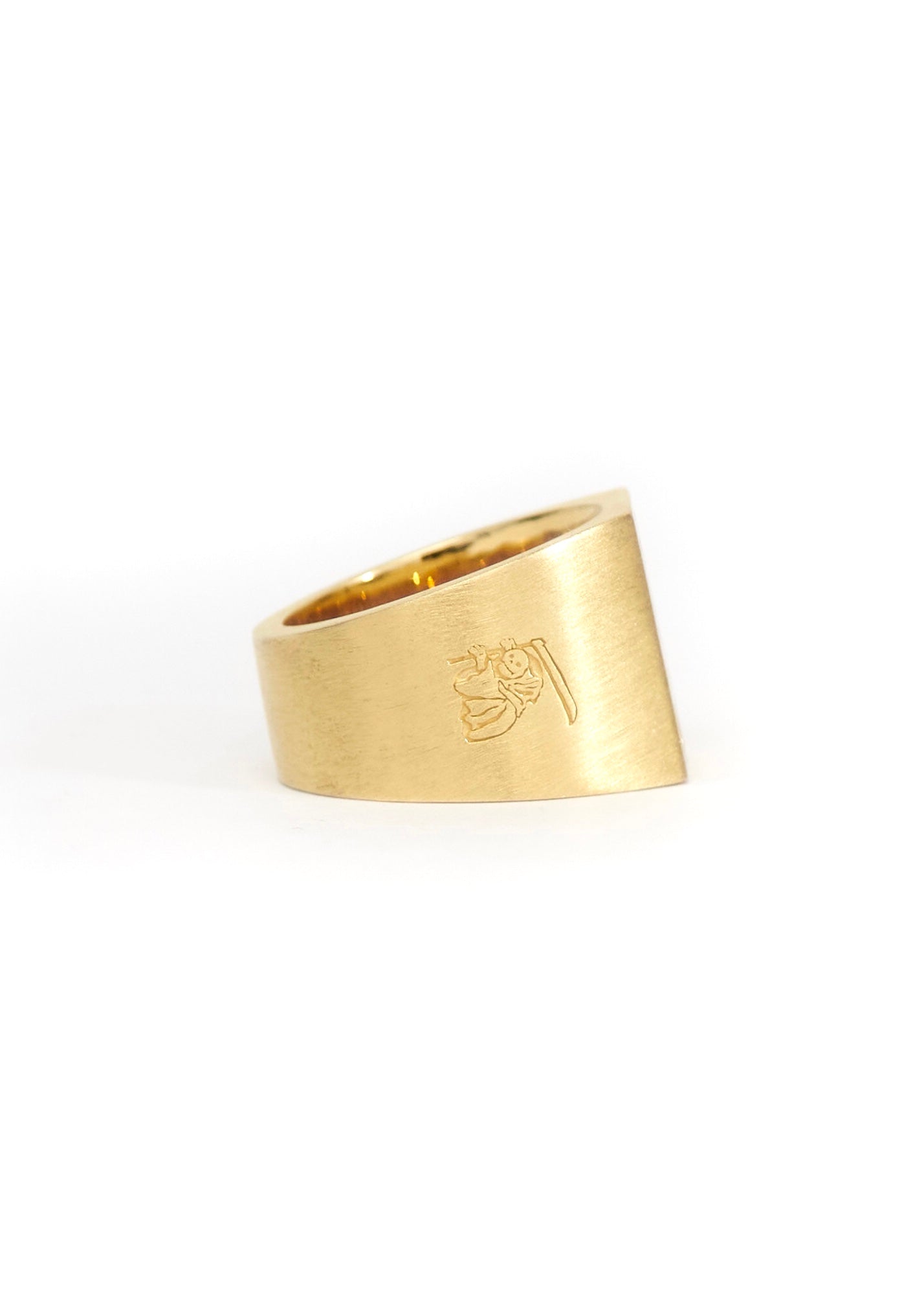 Painted Flower Sketch Rose Gold Ring