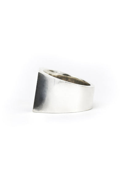 Painted Flower Sketch Rose Silver Ring