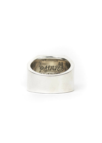 Painted Flower Sketch Rose Silver Ring